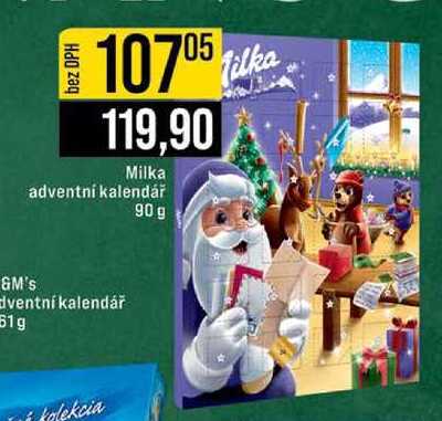 Milka adventní kalendář 90 g