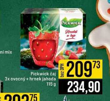 Pickwick čaj 3 x ovocný + hrnek jahoda 115 g
