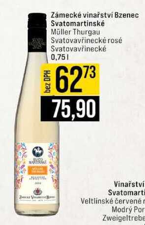 Zámecké vinařství Bzenec Svatomartinské 0,75 l