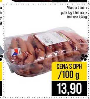 Maso Jičín párky Deluxe 100 g