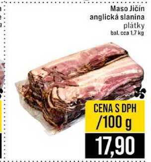 Maso Jičín anglická slanina plátky 100 g