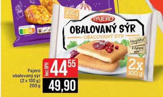 Pajero obalovaný sýr (2 x 100 g) 200 g 