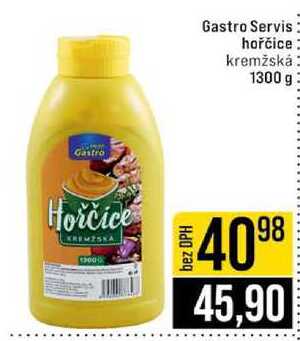 Gastro Servis hořčice kremžská 1300 g