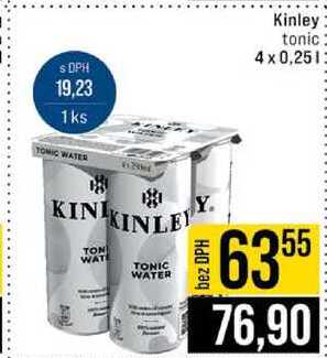 Kinley tonic 4 x 0,25 l