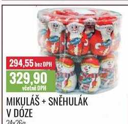MIKULÁŠ + SNĚHULÁK V DÓZE 24x26g 