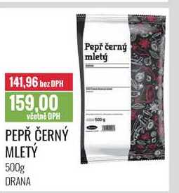 PEPŘ ČERNÝ MLETÝ 500g