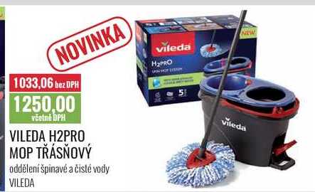 VILEDA H2PRO MOP TŘÁSŇOVÝ