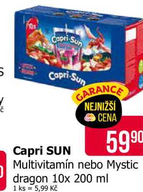 Capri-Sun Multivitamín nebo Mystic dragon 10x 200 ml 