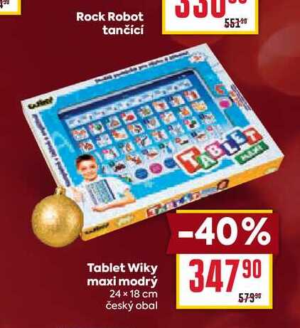 Tablet Wiky maxi modrý 24 x 18 cm český obal 