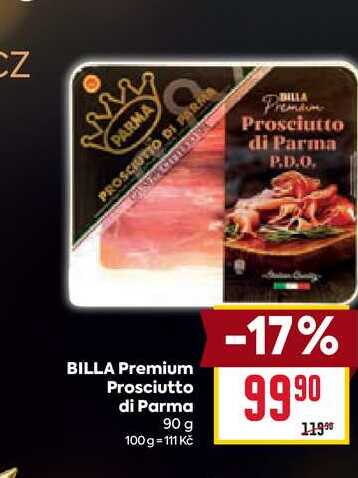 BILLA Premium Prosciutto di Parma 90 g