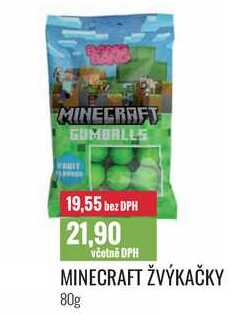 MINECRAFT ŽVÝKAČKY 80g