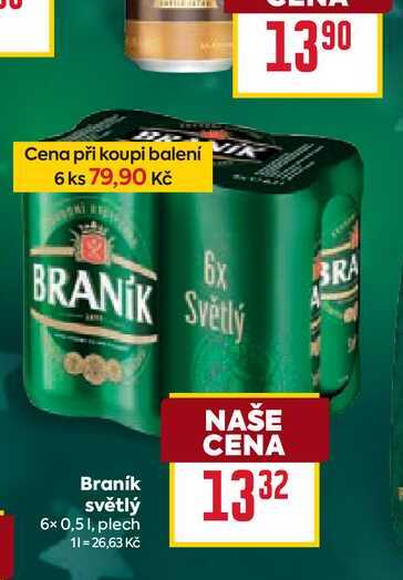 Braník světlý 6× 0,51, plech