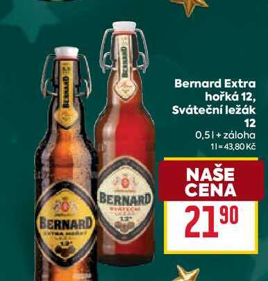 Bernard Extra hořká 12, Sváteční ležák 12 0,5l