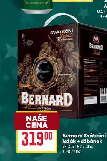 Bernard Sváteční ležák + džbánek 7x0,5l