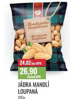 JÁDRA MANDLÍ LOUPANÁ 100g