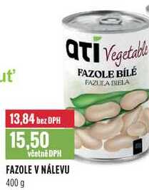 FAZOLE V NÁLEVU 400 g