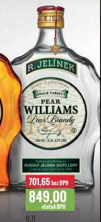 R. JELÍNEK PEAR WILLIAMS 0,7l