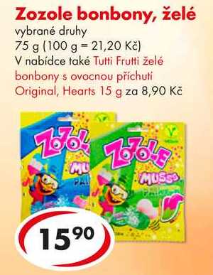 Zozole bonbony, želé, 75 g