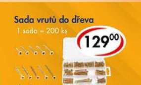 Sada vrutů do dřeva, 1 sada - 200 ks 