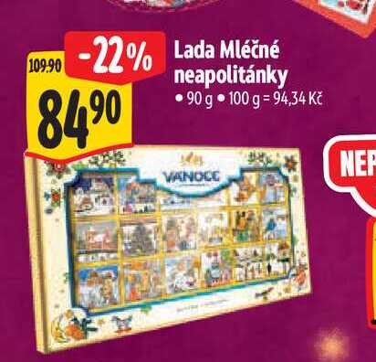 Lada Mléčné neapolitánky 90 g