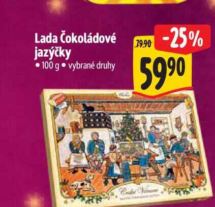Lada Čokoládové jazýčky 100 g
