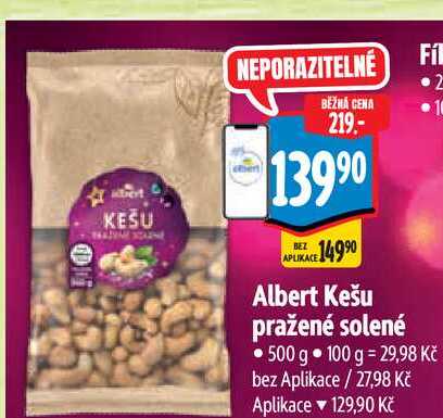   Albert Kešu pražené solené 500 g 