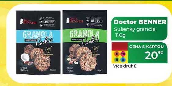 Doctor BENNER Sušenky granola 110g