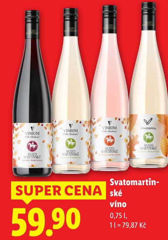 Svatomartinské víno, 0,75 l