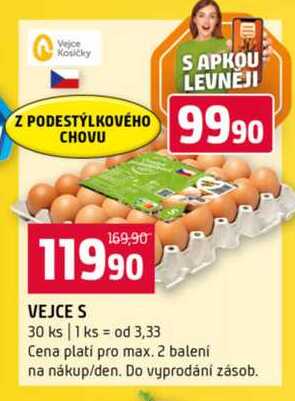 Vejce S 30 ks