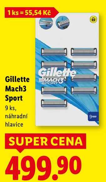 Gillette Mach3 Sport, 9 ks