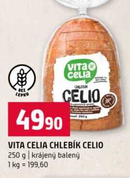 VITA CELIA CHLEBÍK CELIO 250 g krájený balený 