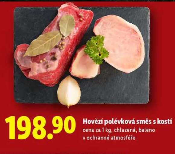 Hovězí polévková směs s kostí, cena za 1 kg