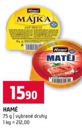 HAMÉ 75 g vybrané druhy
