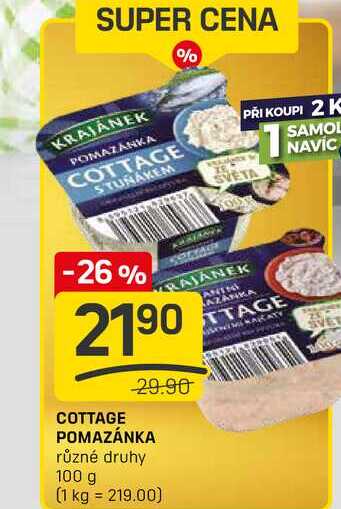COTTAGE POMAZÁNKA různé druhy 100 g