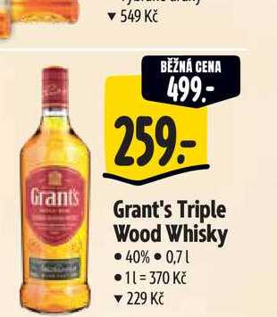 Grant's Triple Wood Whisky 40% 0,71