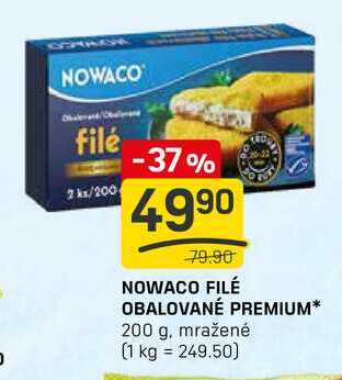 NOWACO FILÉ OBALOVANÉ PREMIUM 200 g, mražené