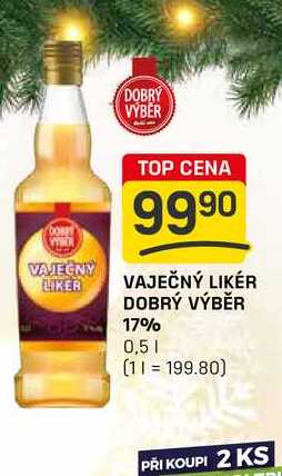 VAJEČNÝ LIKÉR DOBRÝ VÝBĚR 17% 0,5l