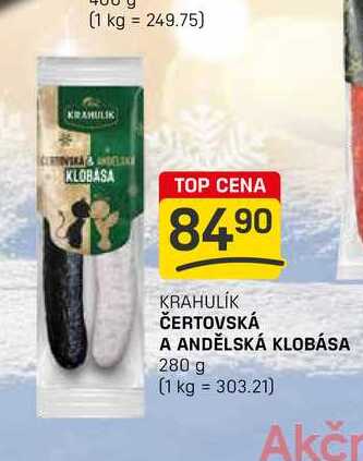 ČERTOVSKÁ A ANDĚLSKÁ KLOBÁSA 280 g