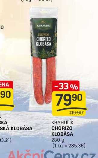 CHORIZO KLOBÁSA 280 g