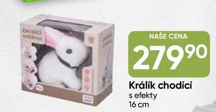 Králík chodící s efekty 16 cm 