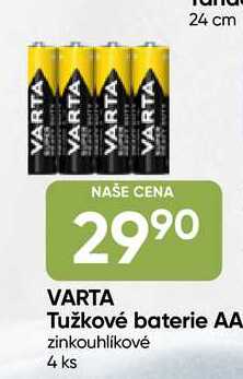 VARTA Tužkové baterie AA zinkouhlíkové 4 ks 24 cm
