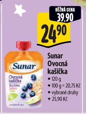 Sunar Ovocná kašička 120 g