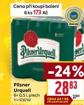 Pilsner Urquell 6x 0,51, plech
