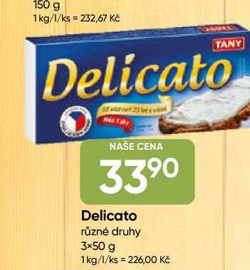 Delicato různé druhy 3×50 g