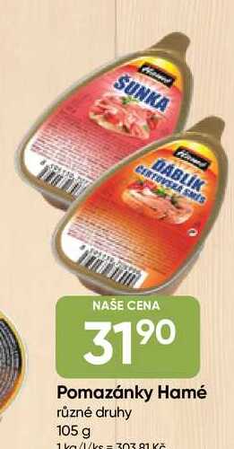 Pomazánky Hamé různé druhy 105 g