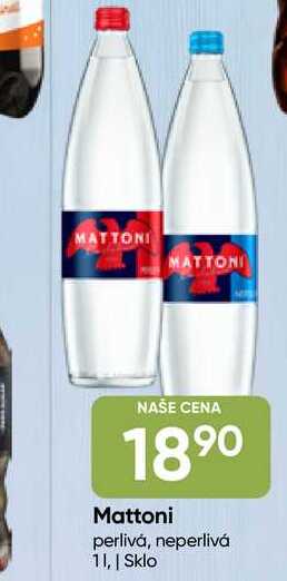 Mattoni perlivá, neperlivá 1l, sklo