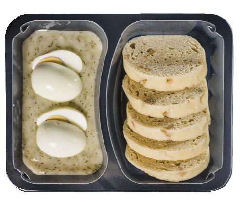 Koprová omáčka s vejcem a houskovými knedlíky