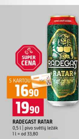 Radegast 12 pivo světlý ležák 0,5l