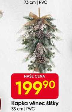 Kapka věnec šišky 35 cm, PVC 