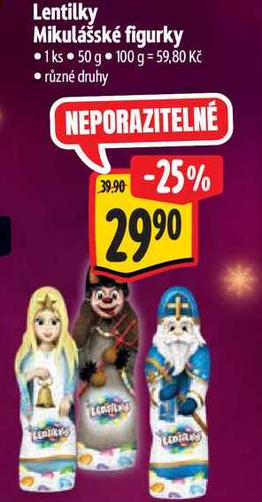 Lentilky Mikulášské figurky, 50 g